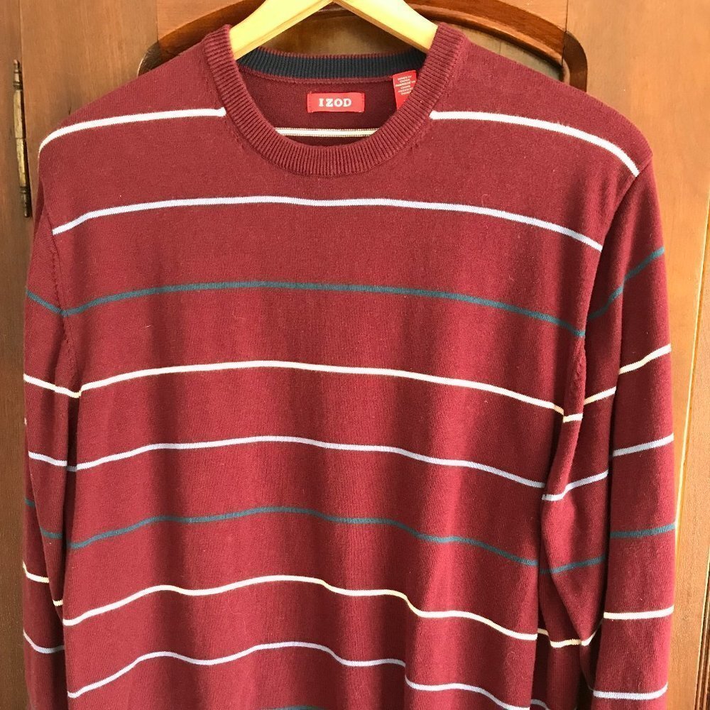 Izod Men's Long Sleeve Crewneck Sweater Size Large